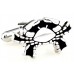 Butoni camasa argintii cu model crab
